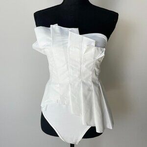 Shein White Bodysuit Size L